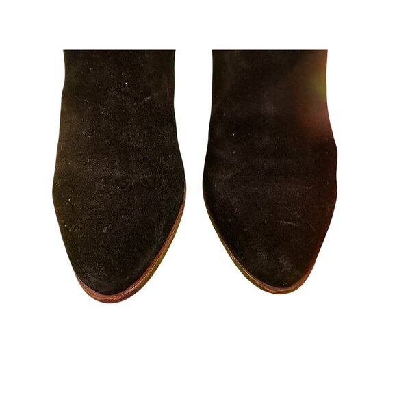 Sold Thursday Dreamer Suede Bootie Womens 9 Black Chelsea Pointed Toe Classic - Picture 14 of 16